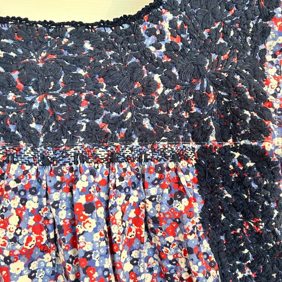 Mi Golondrina Flores Blouse sz Large - Picture 6 of 6